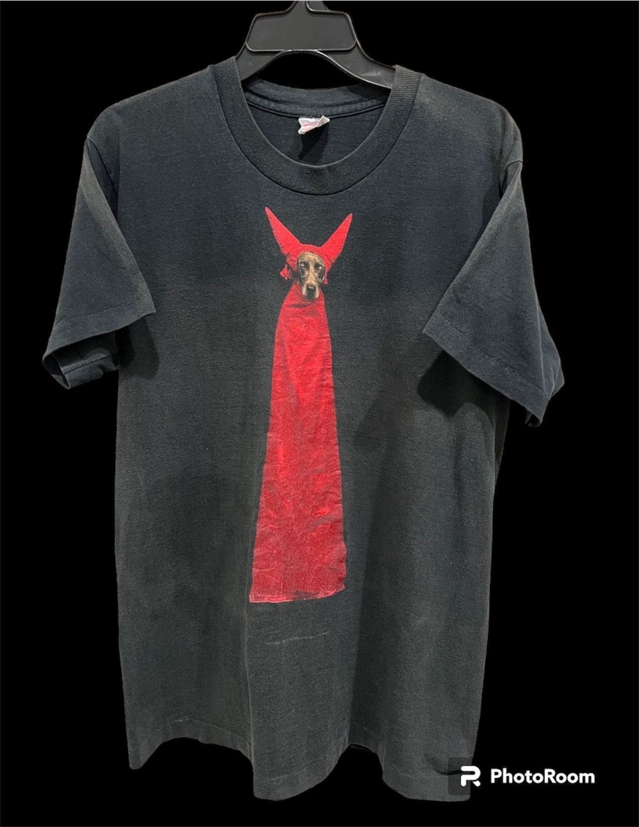 Vintage 90s 1995 Devil Dog William Wegman Art Tee Faded Hoodie, Sweatshirt | FlexRushtees.com