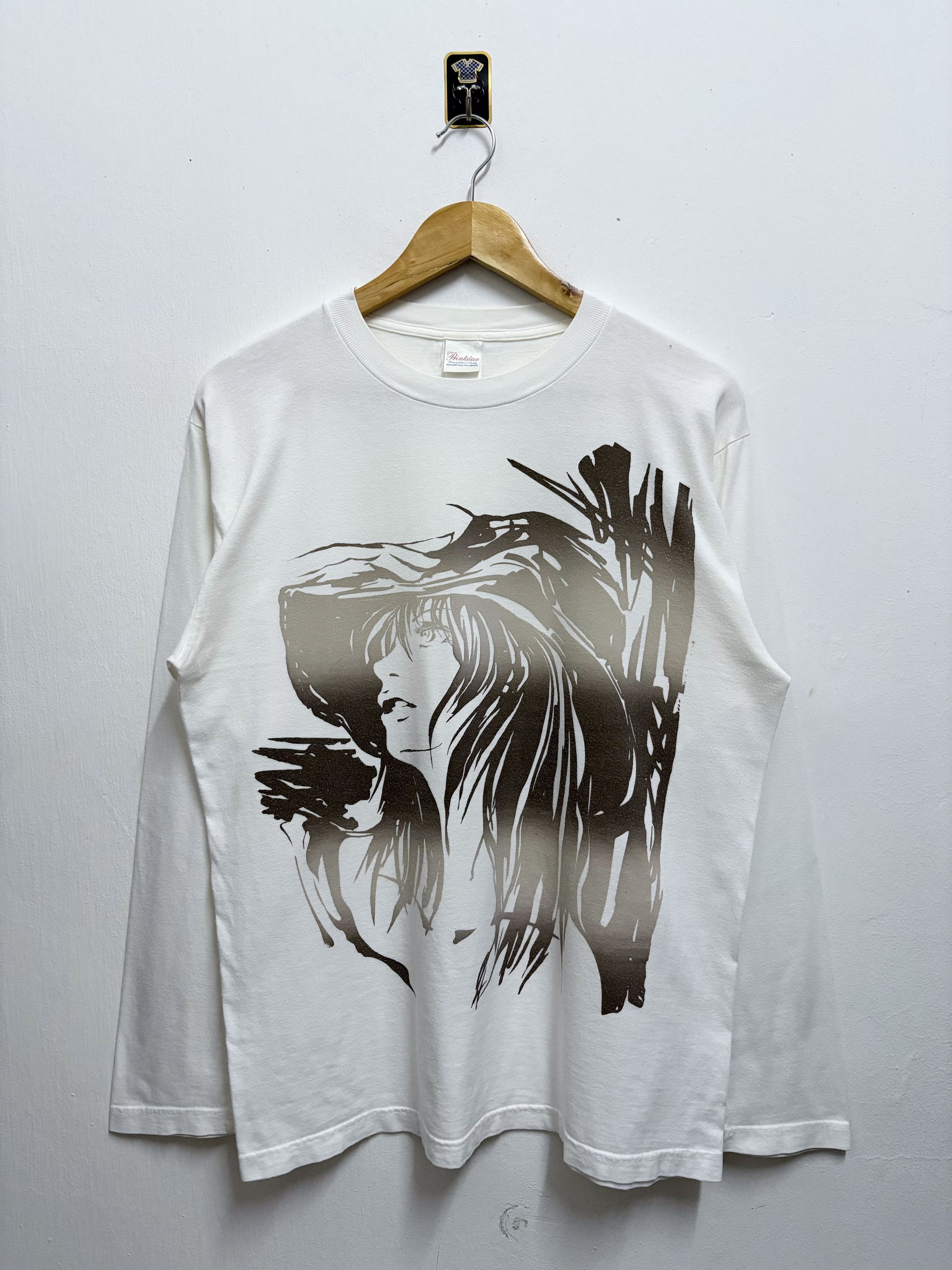 Japanese Brand X Vintage 2000 S Anime Waifu Illustration L S T Shirt Hoodie, Sweatshirt | FlexRushtees.com