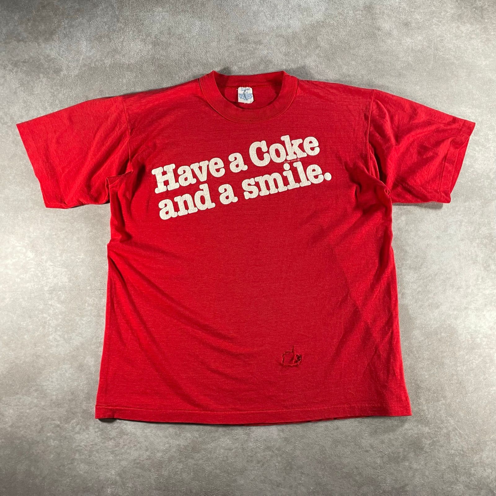 Vintage 80 S Have A Coke And A Smile True Vintage Large T Shirt Hoodie, Sweatshirt | FlexRushtees.com