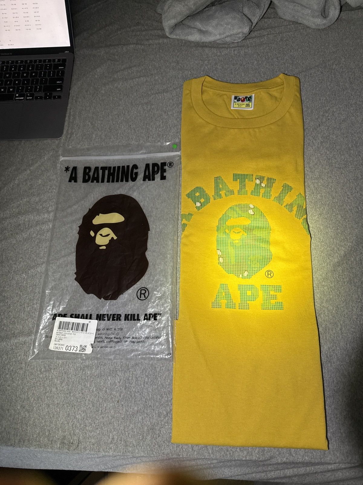 Bape A Bathing Ape Men S Bitmap College Tee Hoodie, Sweatshirt | FlexRushtees.com