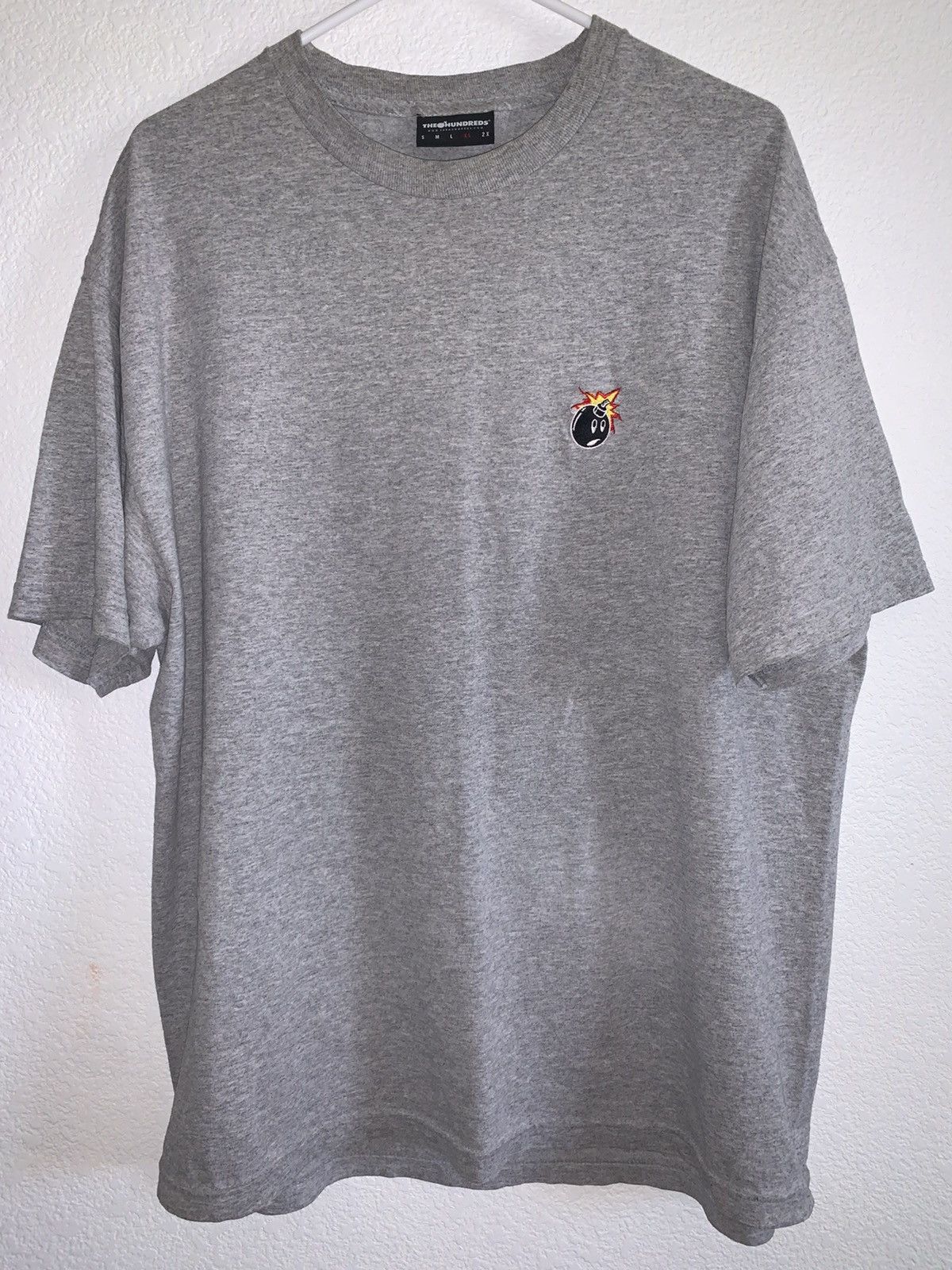 Hundreds The Hundreds Adam Bomb Logo Grey Tee Hoodie, Sweatshirt | FlexRushtees.com