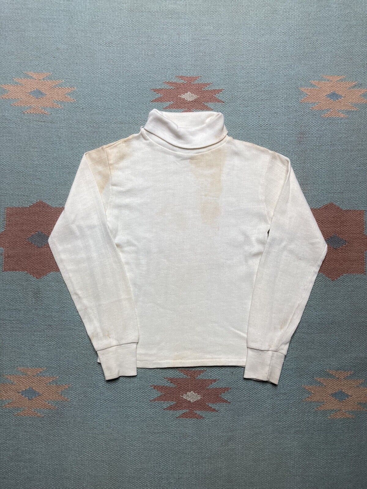 Vintage 70s Shirt Ribbed Turtleneck Jcpenney Youth Kids 12 Baby Tee