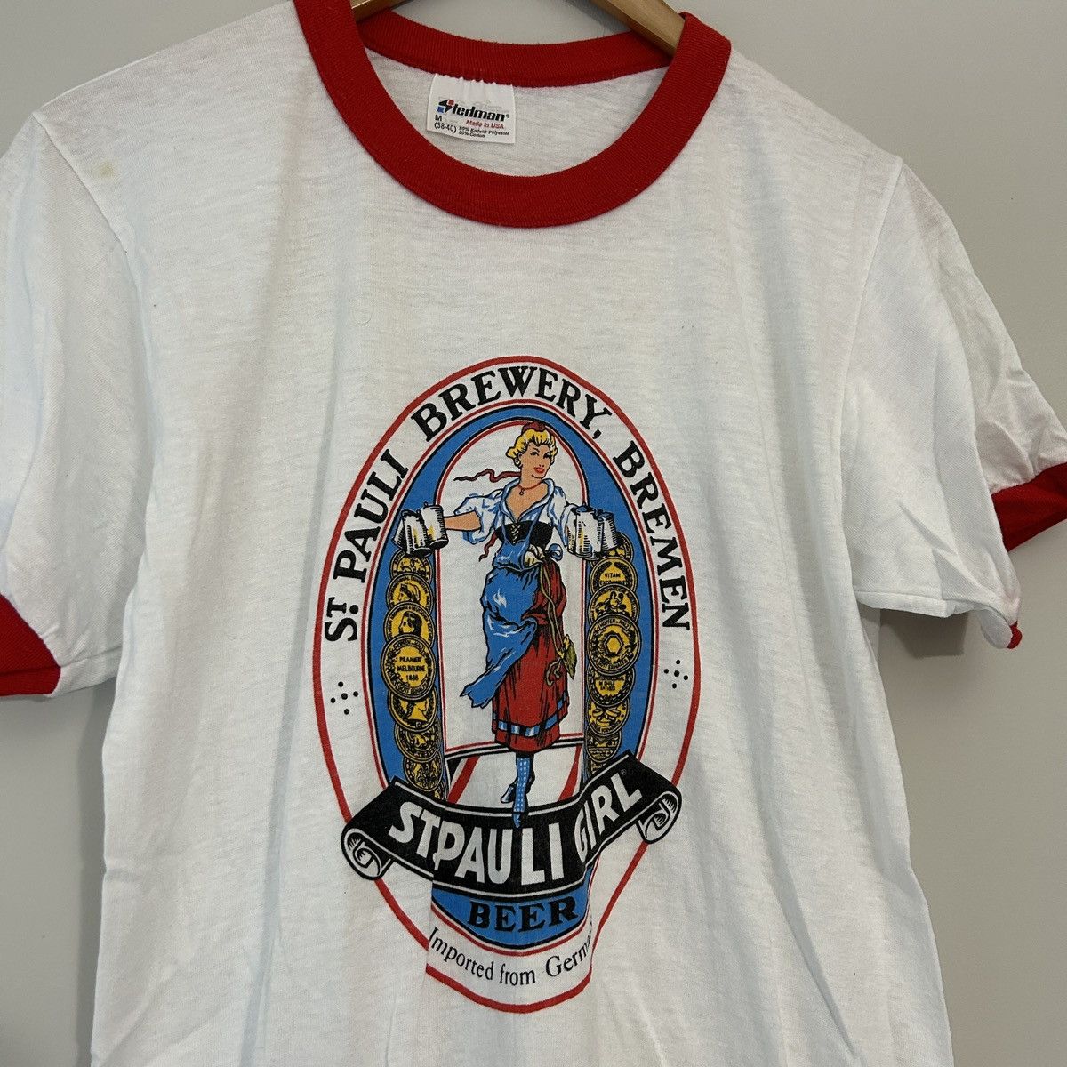 Vintage St Pauli Brewery Beer Ringer T Shirt Hoodie, Sweatshirt | FlexRushtees.com
