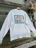 Anime X Japanese Brand Vintage Anime Haru Illustration Big Logo Long Sleeve Tee