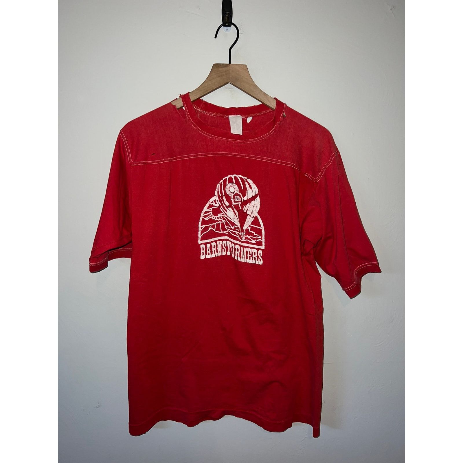 Vintage Barnstormers Shirt Shirt Tee Thrashed 70s 1970s L