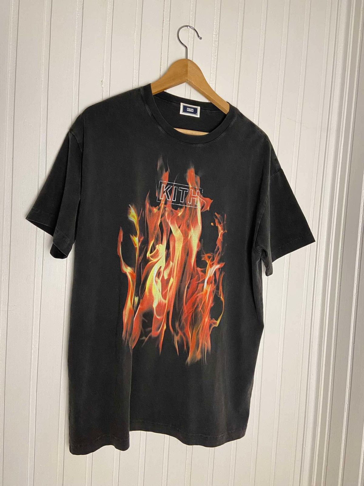 Tee Kith Pyro Box Logo Vintage Black Size M Hoodie, Sweatshirt | FlexRushtees.com