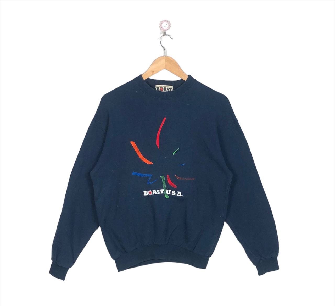 Vintage 90s Avant Garde Boast Usa Sweatshirt Jumper Winter
