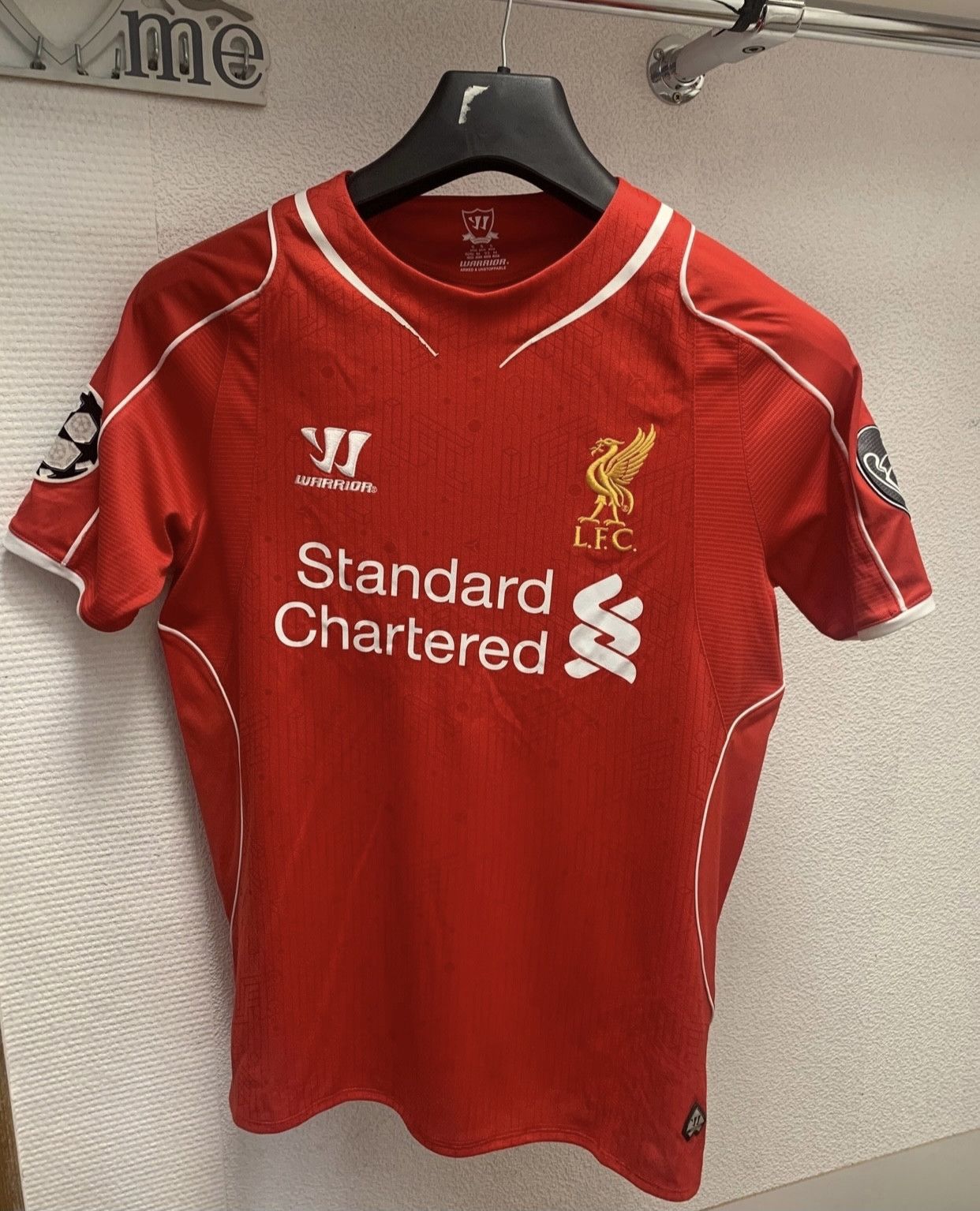 Liverpool Warrior Soccer Jersey League Champions Patch S