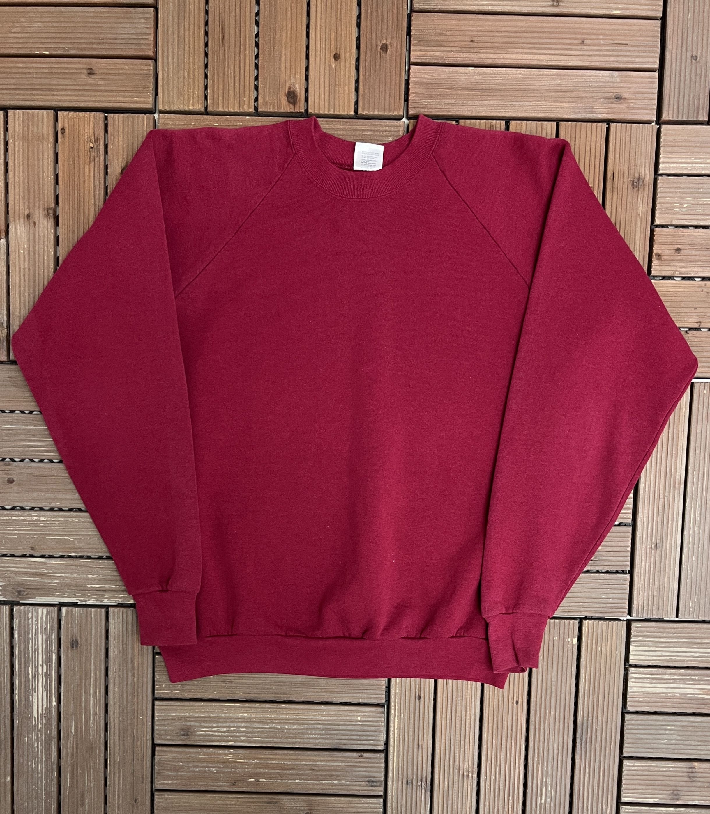 Vintage Red Fruit Of The Loom Blank Vintage Crewneck Sweater