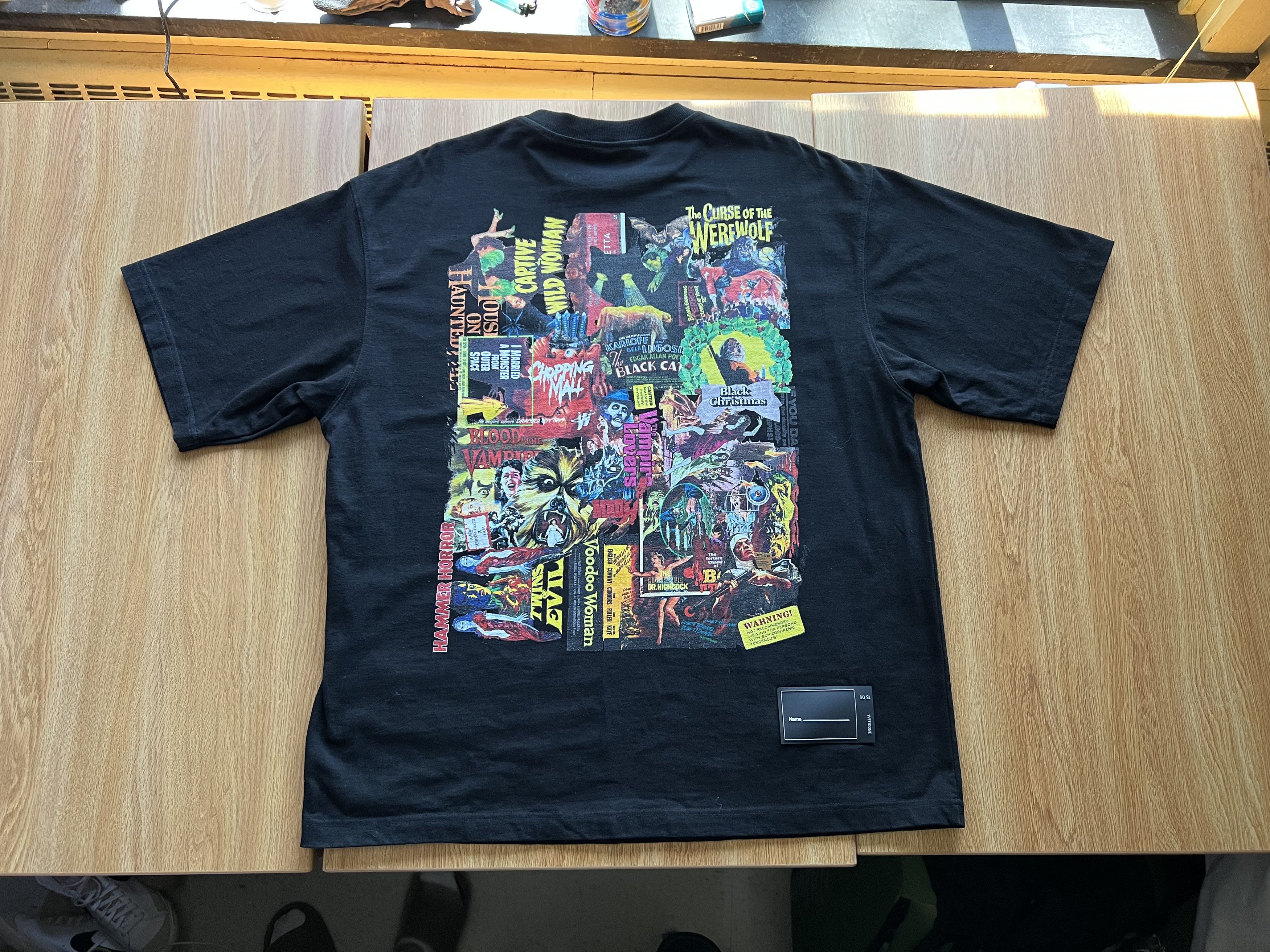 We11done Horror Graphic Oversized T Shirt Size S Fits M L Hoodie, Sweatshirt | FlexRushtees.com