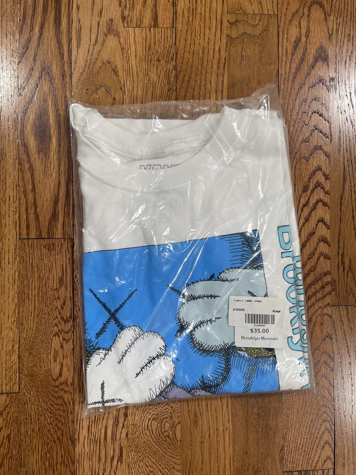 Kaws Brooklyn Museum Cyan Blue Short Sleeve T Shirt Men S Xl Hoodie, Sweatshirt | FlexRushtees.com