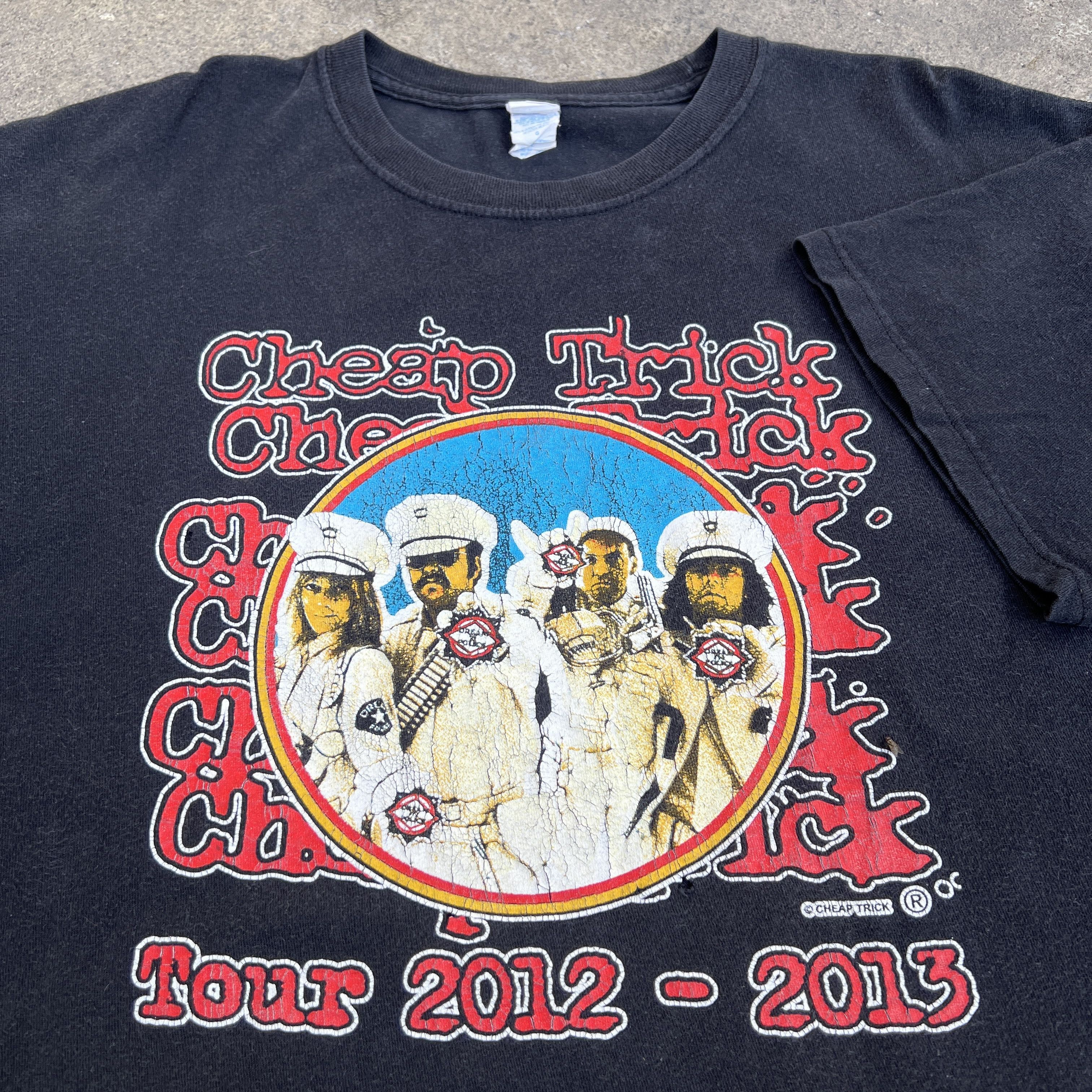 Vintage Cheap Trick Dream Police 2012 2013 Tour Promo Tee Shirt Hoodie, Sweatshirt | FlexRushtees.com
