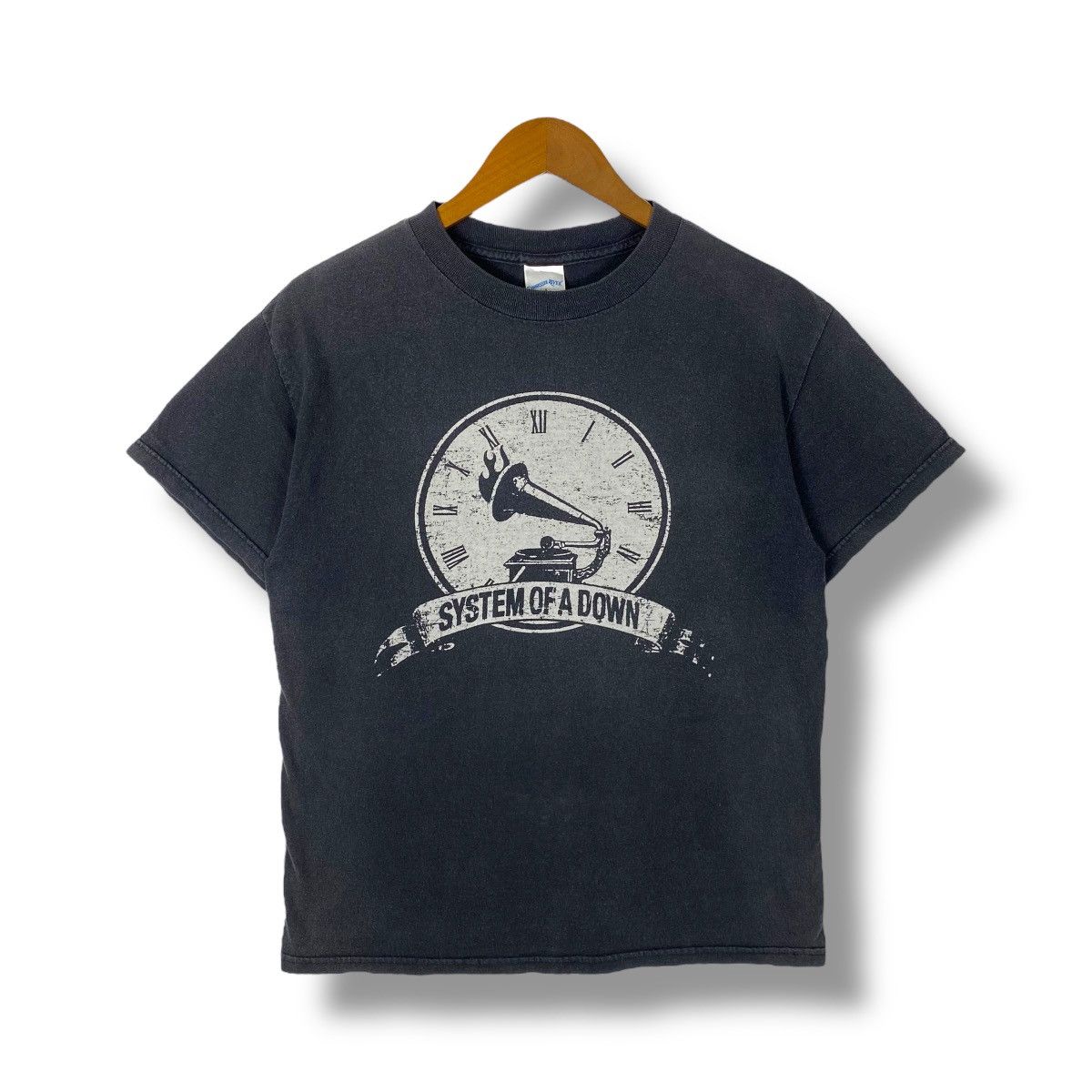 Vintage 00 S System Of A Down Gramophone Graphic Band Tee Hoodie, Sweatshirt | FlexRushtees.com