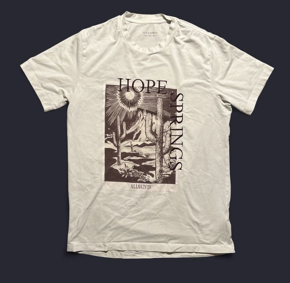 Allsaints Hope Spring White T Shirt Hoodie, Sweatshirt | FlexRushtees.com