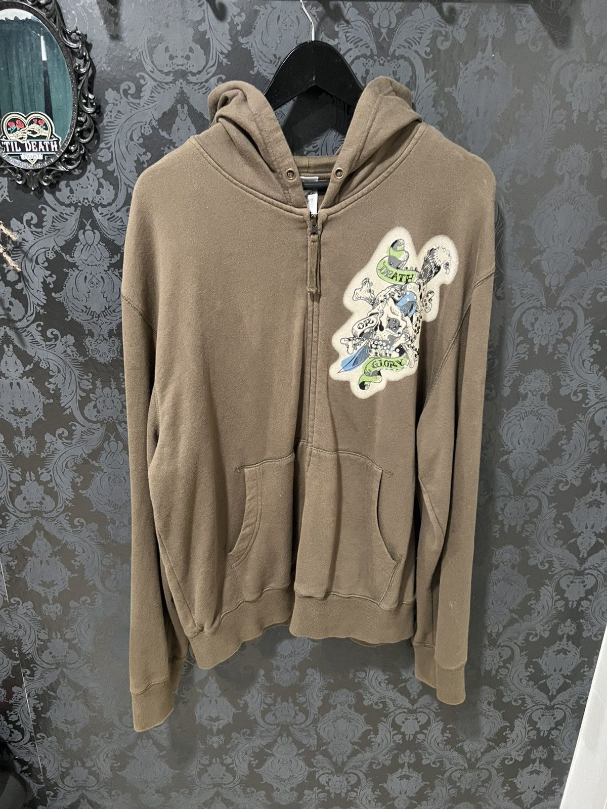 Hardy Ed Hardy Death Or Glory Hoodie T-Shirts, Sweatshirt | FlexRushtees.com
