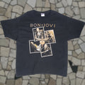 Hanes Vintage Bon Jovi Tour 2000s Black Tee Shirt Xl Hanes Shirt Unisex 100 Cotton Graphic Tee Mens