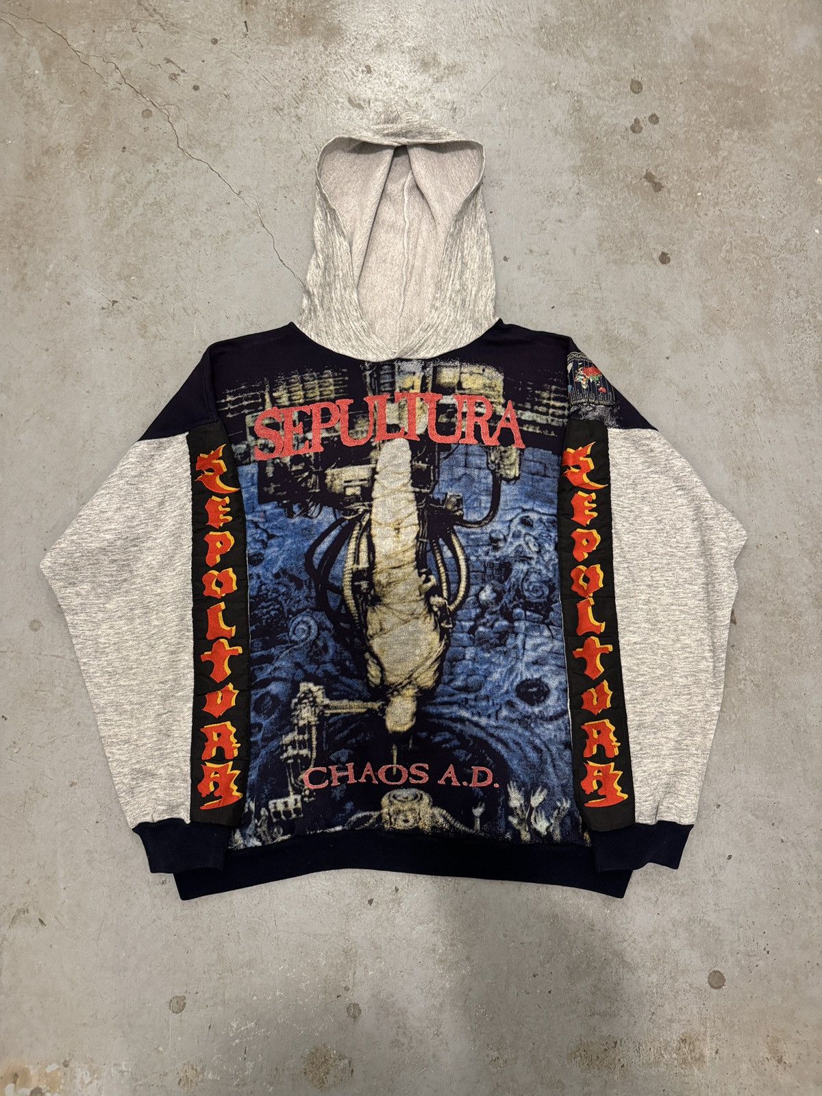 Band Tees Rare Grail 90s Vtg Sepultura Chaos A D Hoodie Sweatshirt | FlexRushtees.com