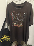 Band Tees Thrashed 90s Bob Marley Tee Sun Faded Hoodie, Sweatshirt | FlexRushtees.com