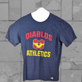 Vintage Mission Viejo Diablos School Shirt Adult L Large Blue Heather Russell