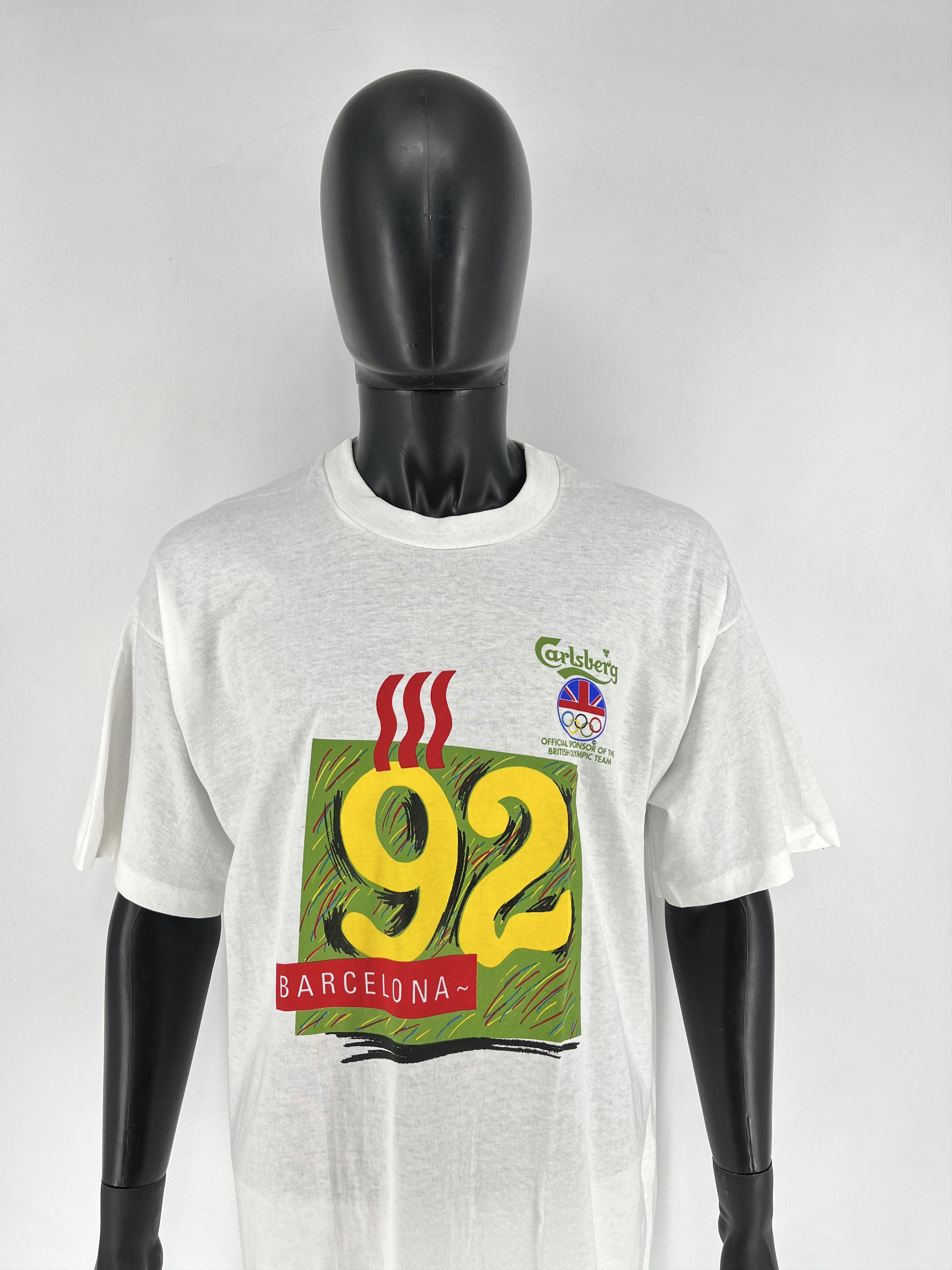 Vintage Screen Stars 1992 Olympic Vintage T Shirt Cotton Men Size Xl