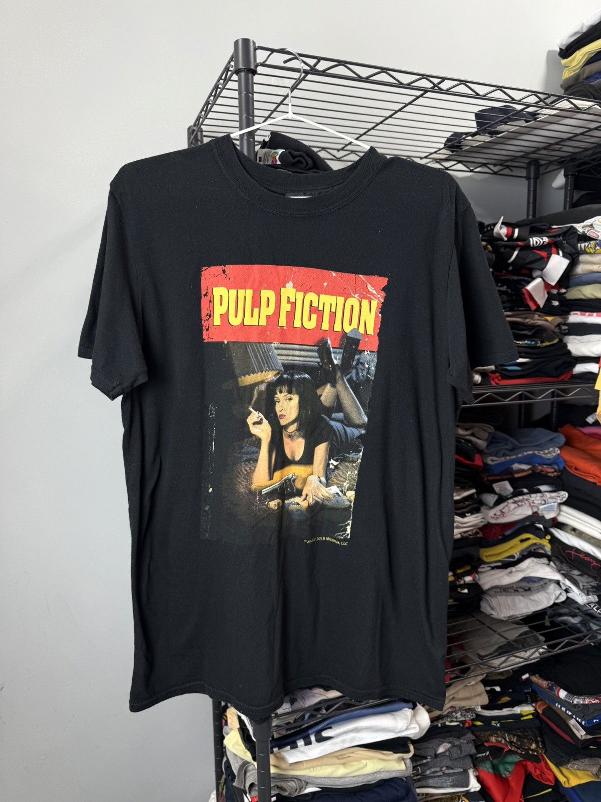 Vintage Style Pulp Fiction Movie T Shirt Crime Scarface