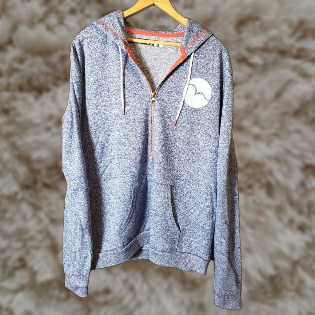Vintage The Ryde Hoodie Unisex Adults Hoodie Xl Blue Full Zip Logo The Ryde Aloha Surf Skate 80s Dec