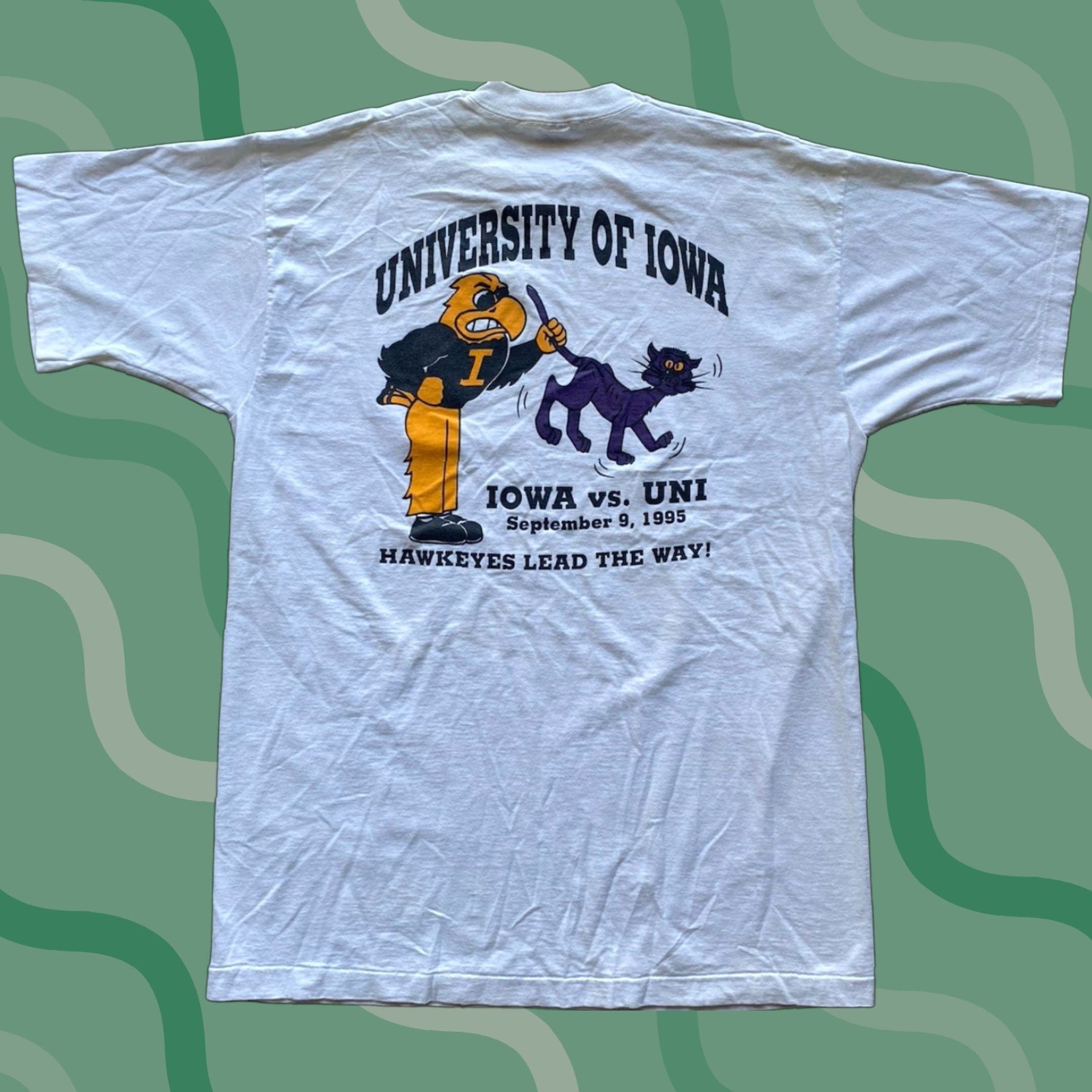 Fruit Of The Loom Vintage University Of Iowa T Shirt Men Xl White 1995 Fruit Of The Loom Short Sleev