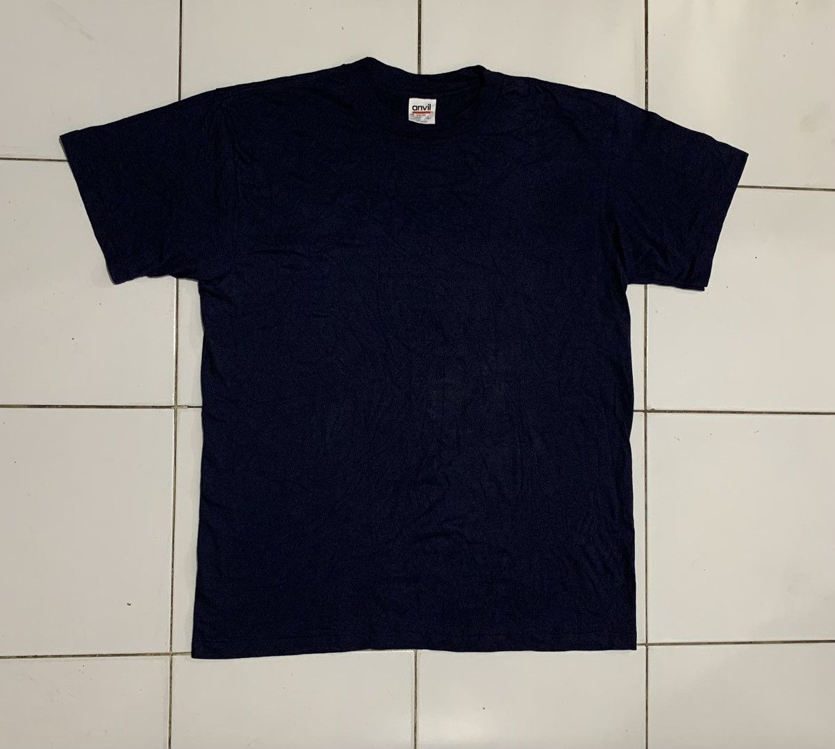 Vintage 90s Anvil Blank Tee Made In Usa