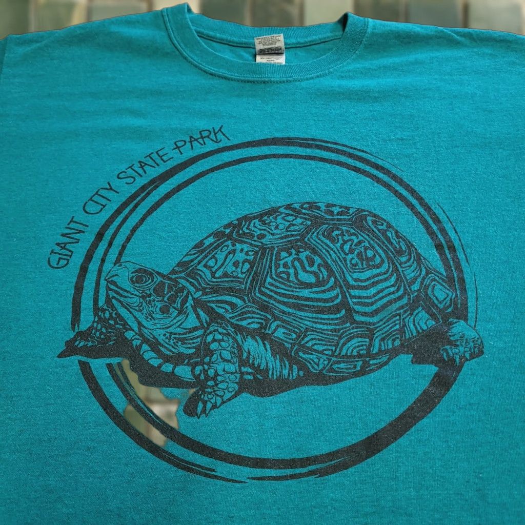 Gildan Shirt Adult Medium Multicolor Turtle Souvenir Giant City State Park Illinois T Shirt H