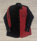 Wrangler Vintage Mwg Western Aztec Shirt Pearl Snaps Mens Size Medium