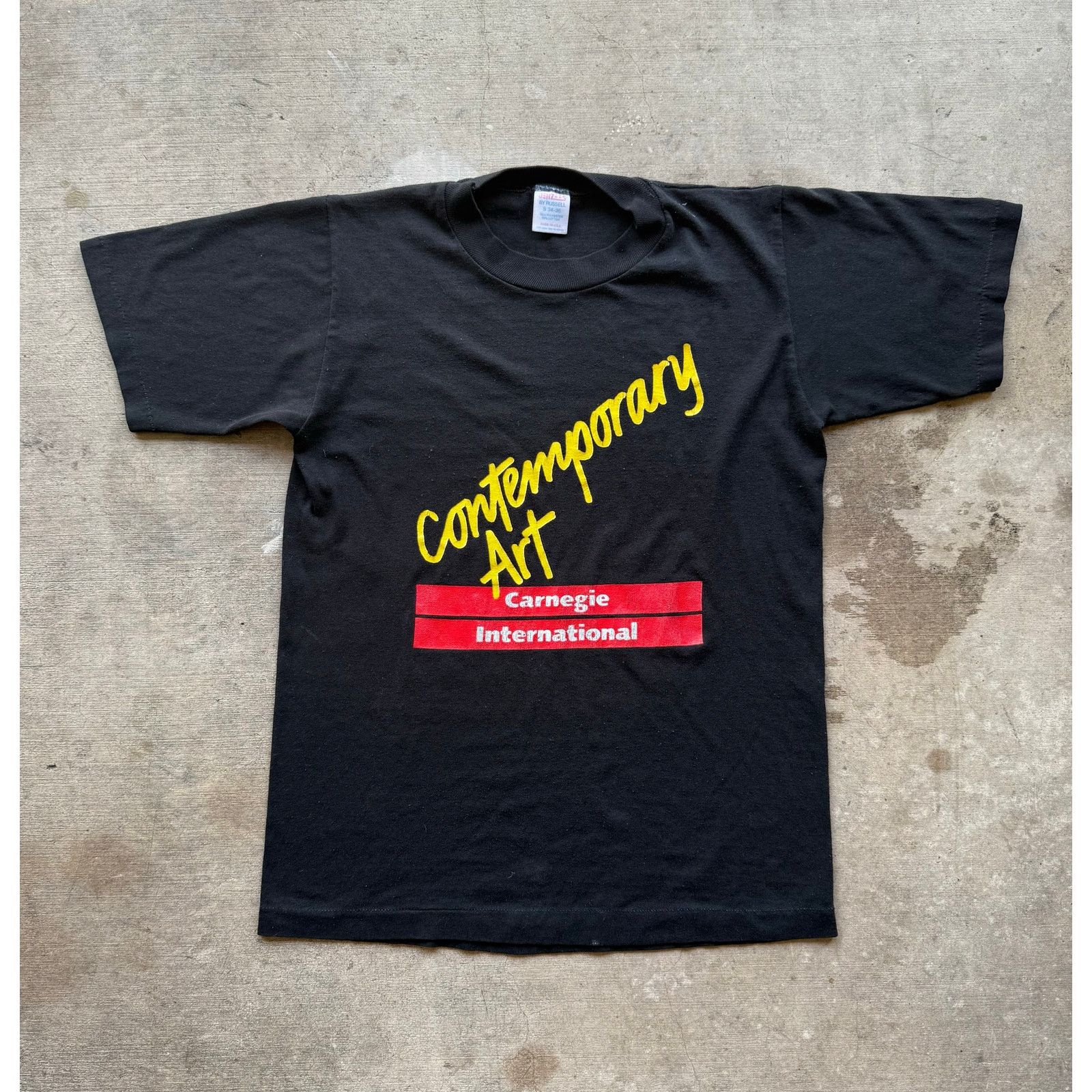 Jerzees Vintage 1980s Carnegie Art Museum Black Tee Size Xs Hoodie, Sweatshirt | FlexRushtees.com