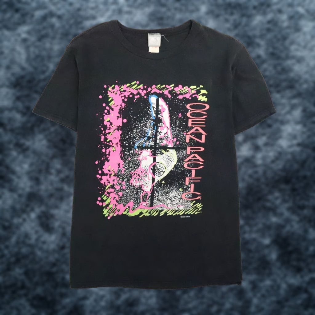 Pacific Vintage Ocean Pacific T Shirt Xl Black 90s Mens