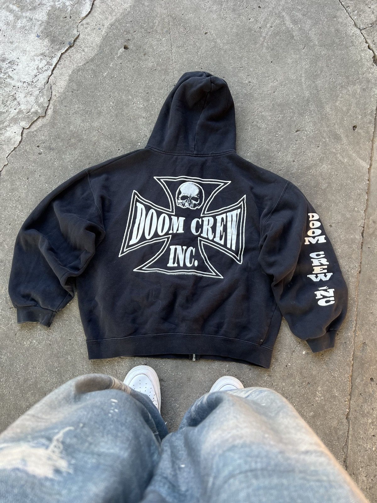 Band Tees 2005 Vintage Black Label Society Doom Crew Inc Zip Hoodie