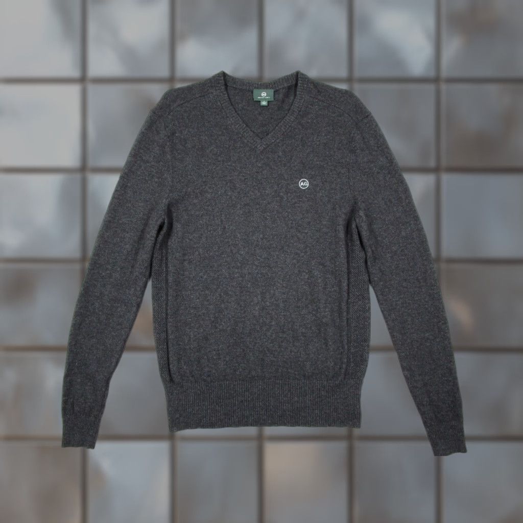 Vintage Ag Adriano Goldschmied Sweater Men S Small Gray Wool Cashmere Crewneck Pullover Knit