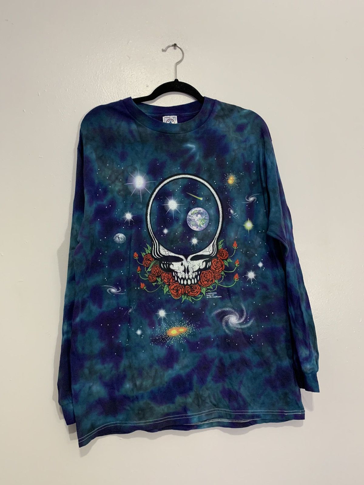 Grateful Dead X Vintage 1997 Grateful Dead Space Your Face Long Sleeve Tshirt Galaxy Hoodie, Sweatshirt