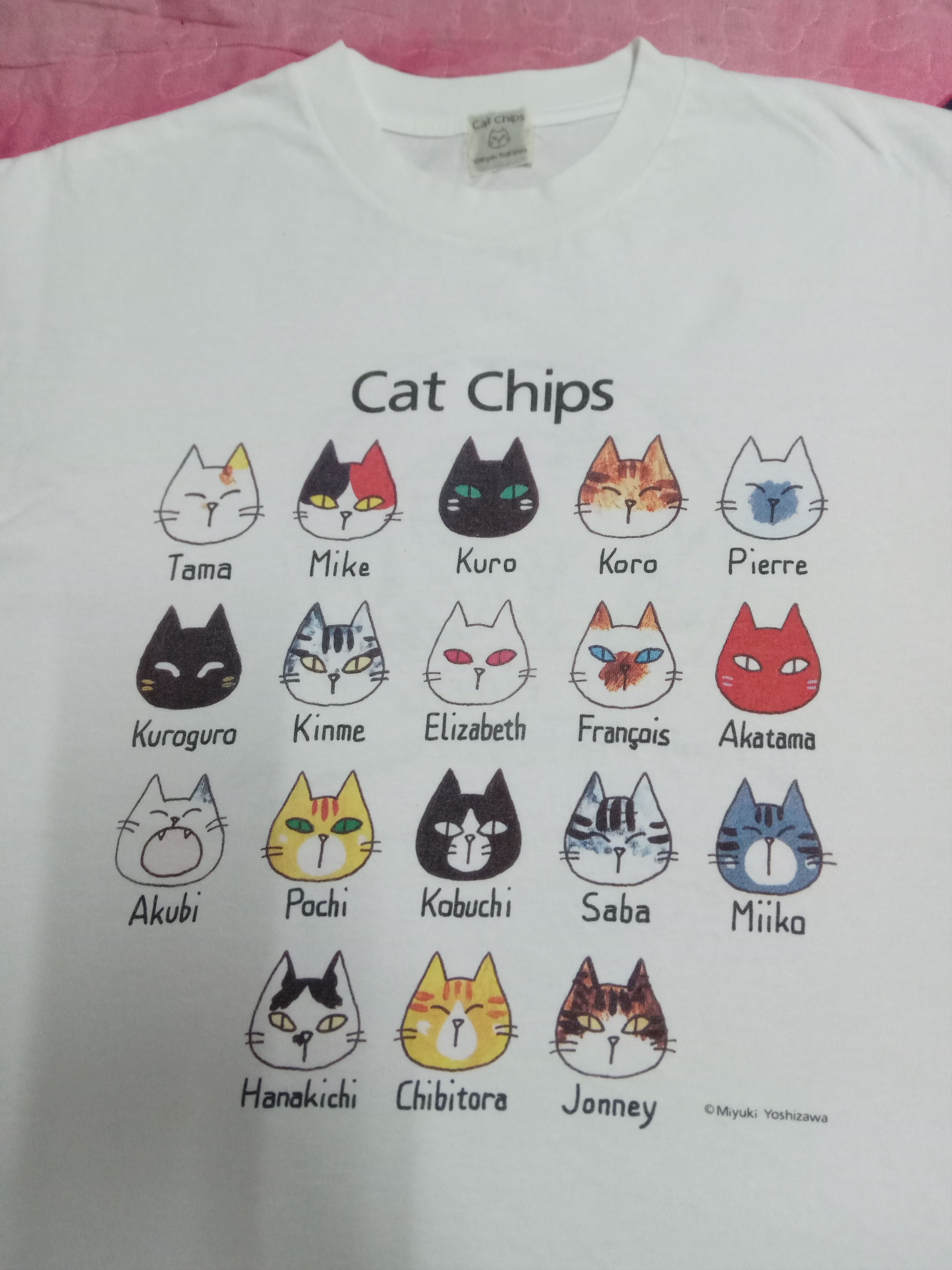 Moma Vintage 90s Cat Art Tee By Japanese Artist Miyuki Yoshizawai