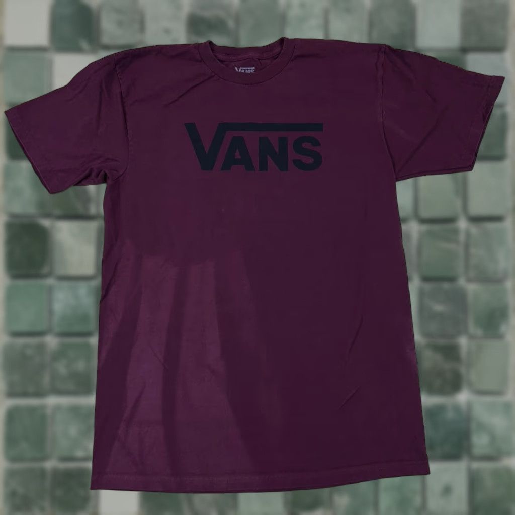 Vintage Vans T Shirt Men Medium Red Y2k Fade Skateboard Skater Grunge Short Sleeve