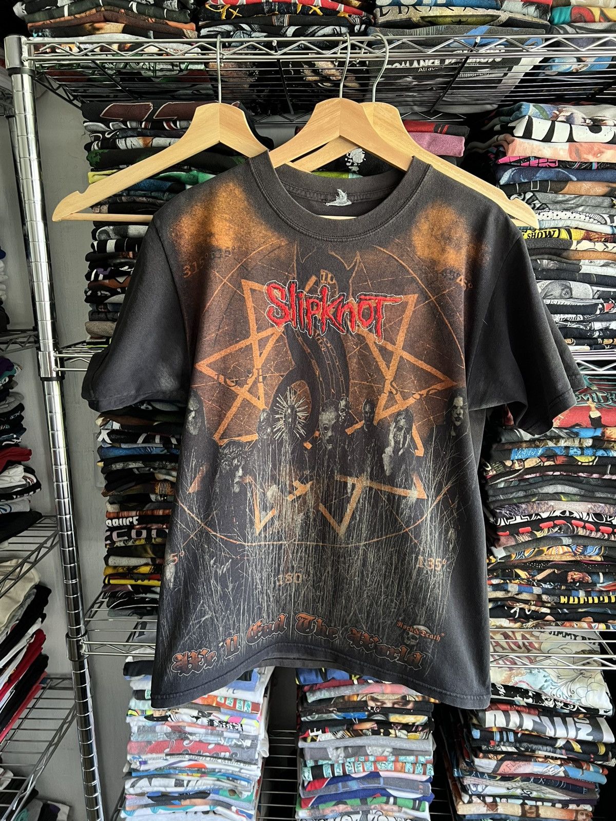 Band Tees 2008 Slipknot We Ll End The World Embroidered Bootleg Tee Hoodie, Sweatshirt | FlexRushtees.com