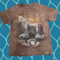 Mountain The Mountain T Shirt Brown Small Mens Crew Neck Outdoor Cotton Regular Fit 90s Reboot