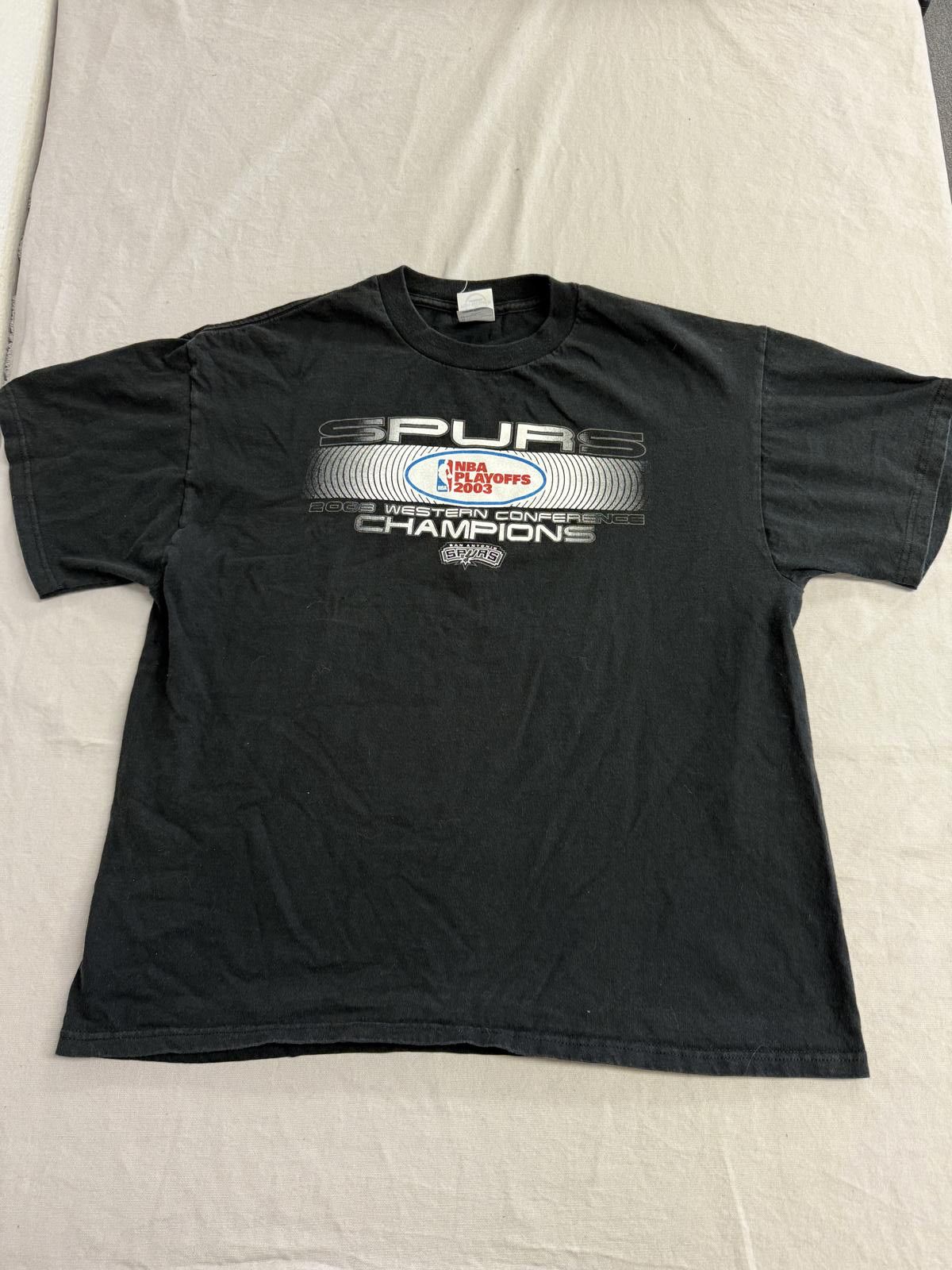 Delta Vtg Nba Spurs 2003 T Shirt Western Conference Champions L W7