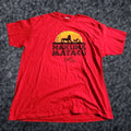 Company Port Company Mens 2xl Funny T Shirt Hakuna Mataco Lion Red Cotton Blend Crew Neck Short Hoodie, Sweatshirt