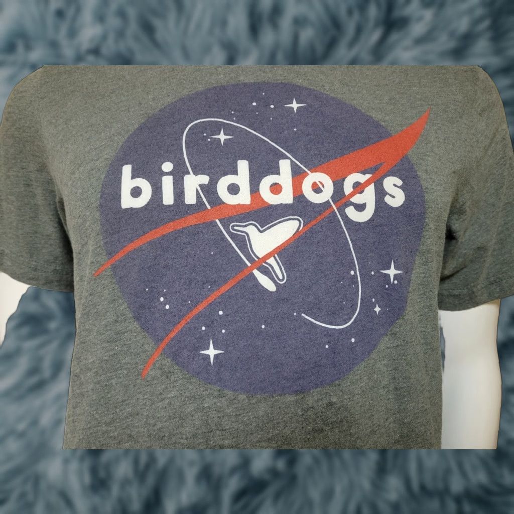 Nasa Birddogs Sportswear T Shirt Large Gray Nasa Logo Short Sleeve Crew Neck Retro Graphic Tee Men L