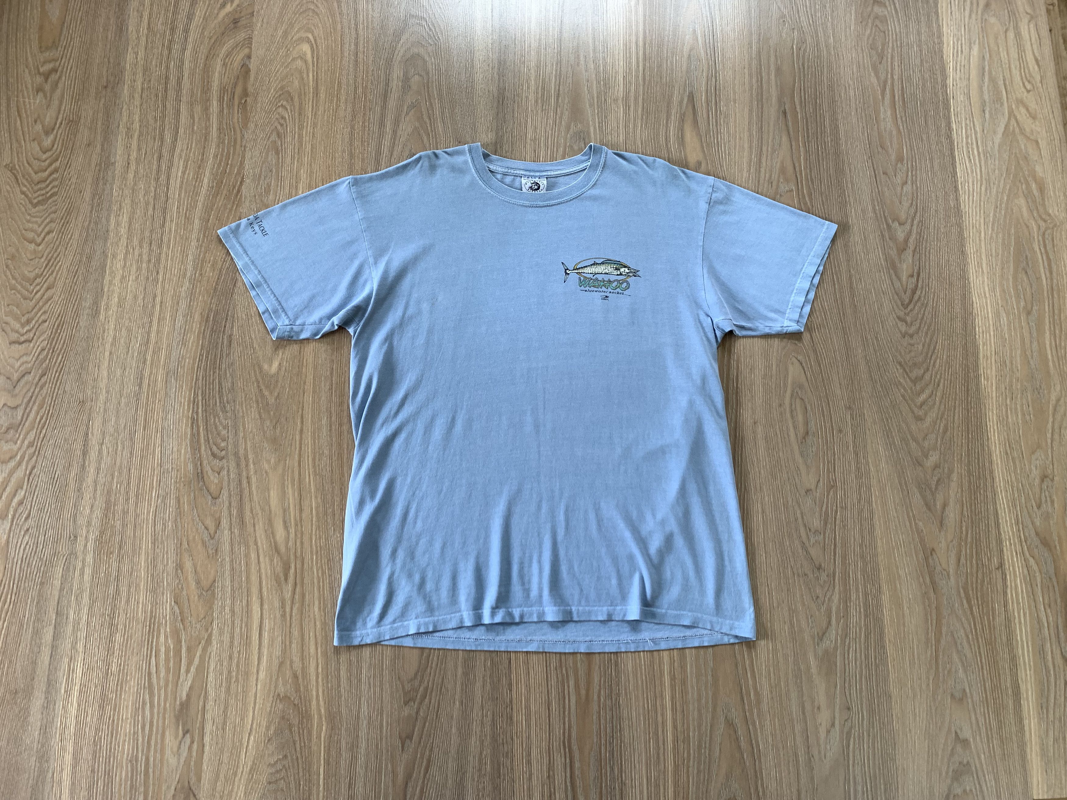 Vintage 90s Anvil Wahoo Bluewater Rocket Fish T Shirt