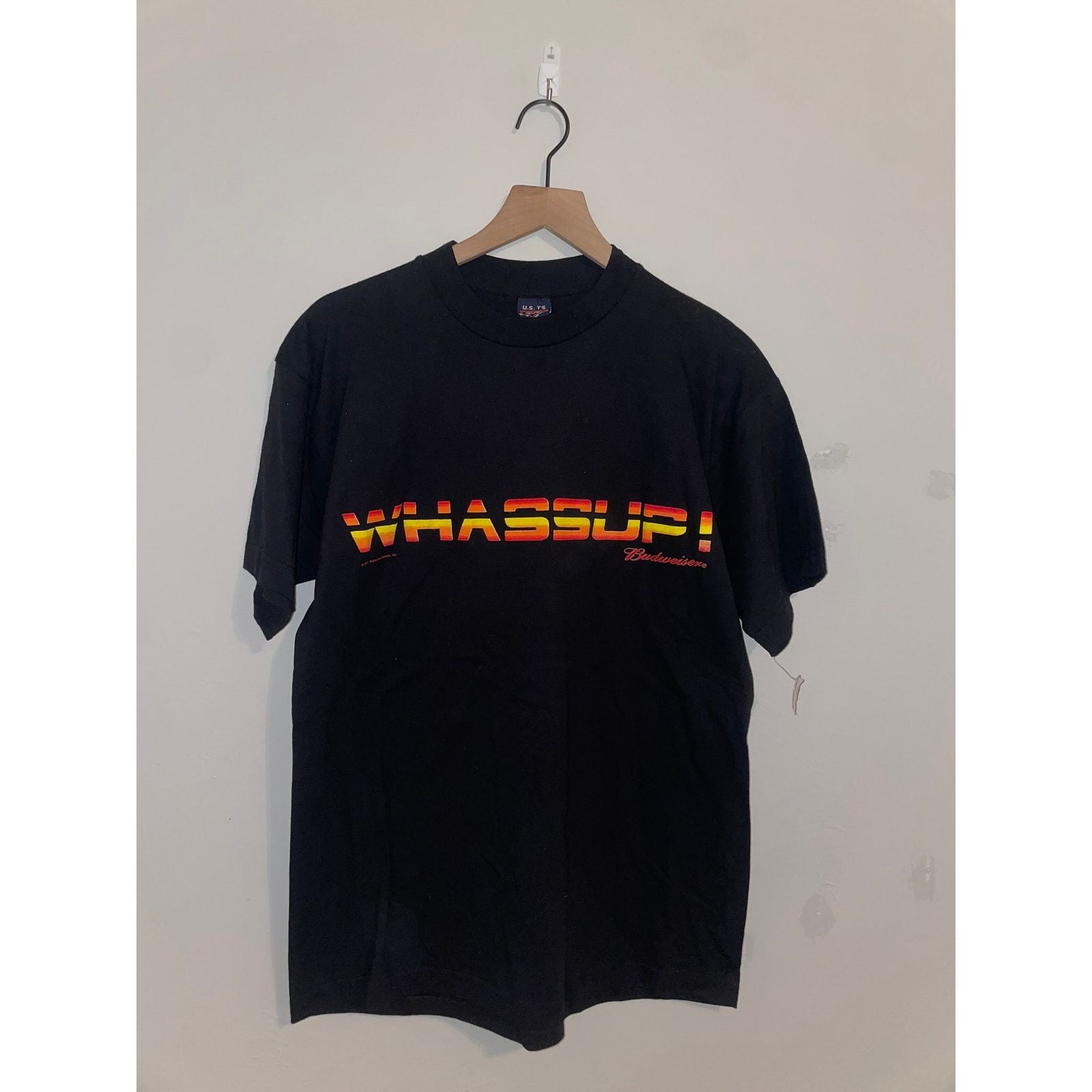 Vintage Budweiser Shirt Whassup Alcohol Beer Black Tee 2001 Hoodie, Sweatshirt | FlexRushtees.com