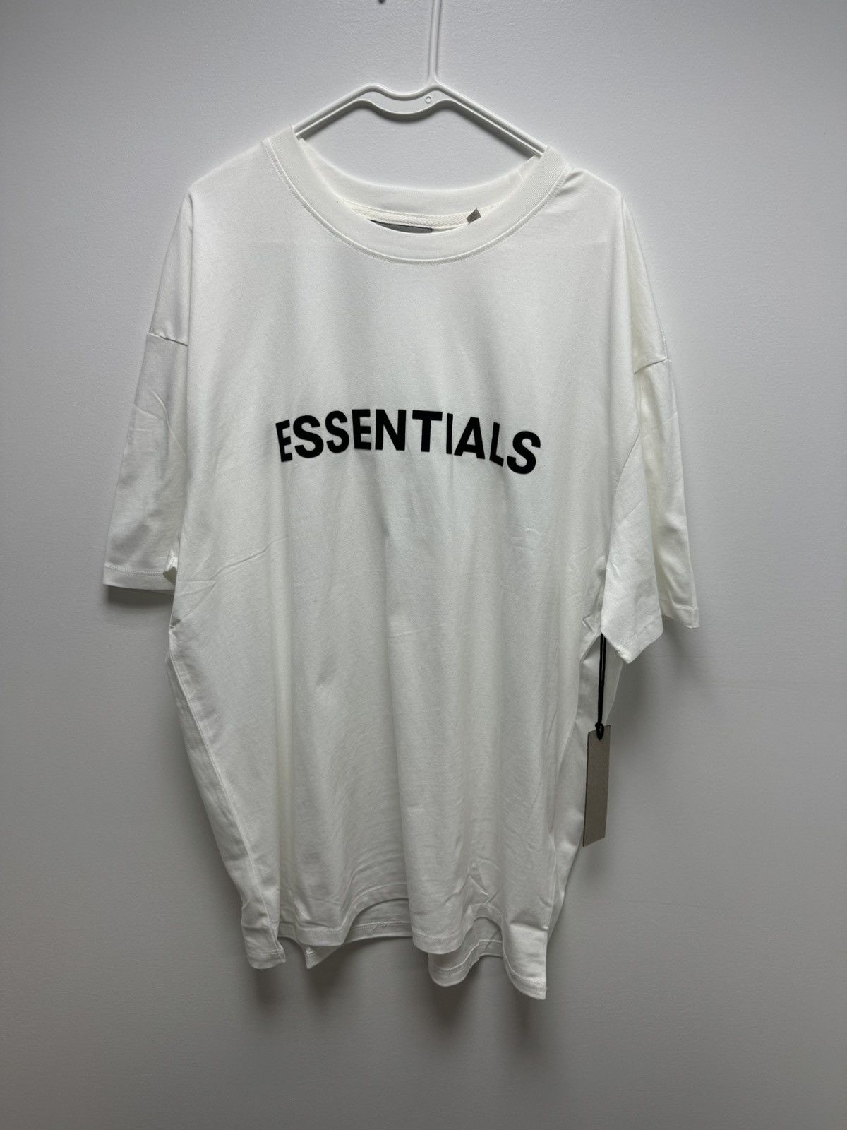 Essentials Boxy Logo T Shirt White Hoodie, Sweatshirt | FlexRushtees.com