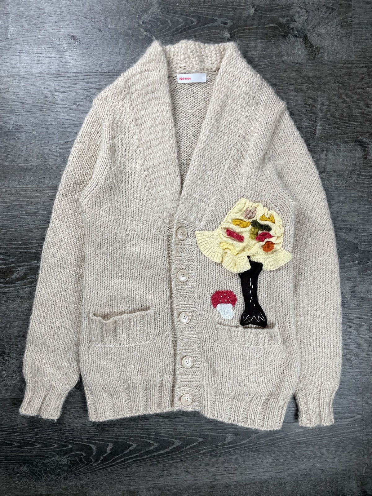 Japanese Brand X Ne Net Mushroom Cardigan