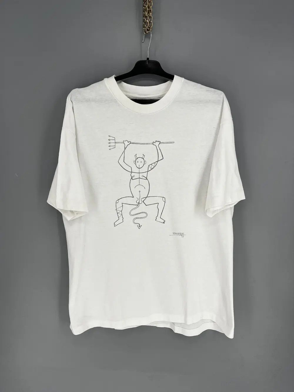 Vintage Cesar Manrique 87 El Diablo Art T Shirt Size Xl Fotm Vtg 90s