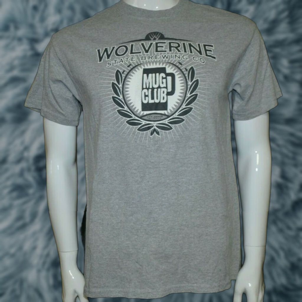 Gildan Wolverine State Brewing Company Ann Arbor Mi T Shirt Medium Mug Club Craft Beer Shirt Mens Gr