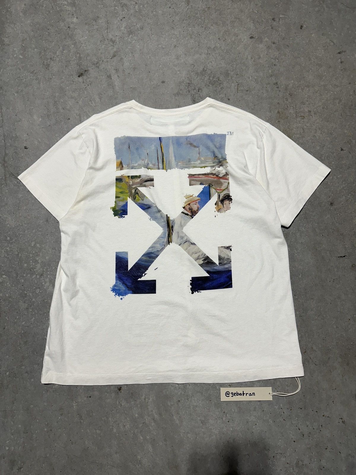 White Off White Painted Arrows Tee Small Hoodie, Sweatshirt | FlexRushtees.com