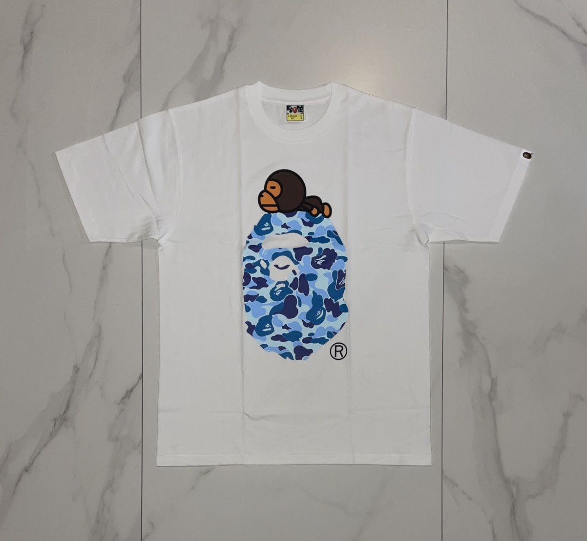 Bape Abc Camo Milo On Big Ape Head Tee Hoodie, Sweatshirt | FlexRushtees.com
